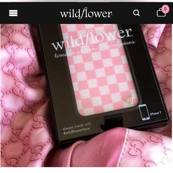 wildflower pink checkers 6+/7+/8+ phone case - Picture 4 of 4